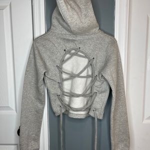 Lace up hoodie